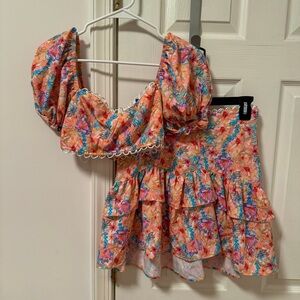 SHEIN‎ floral skirt set